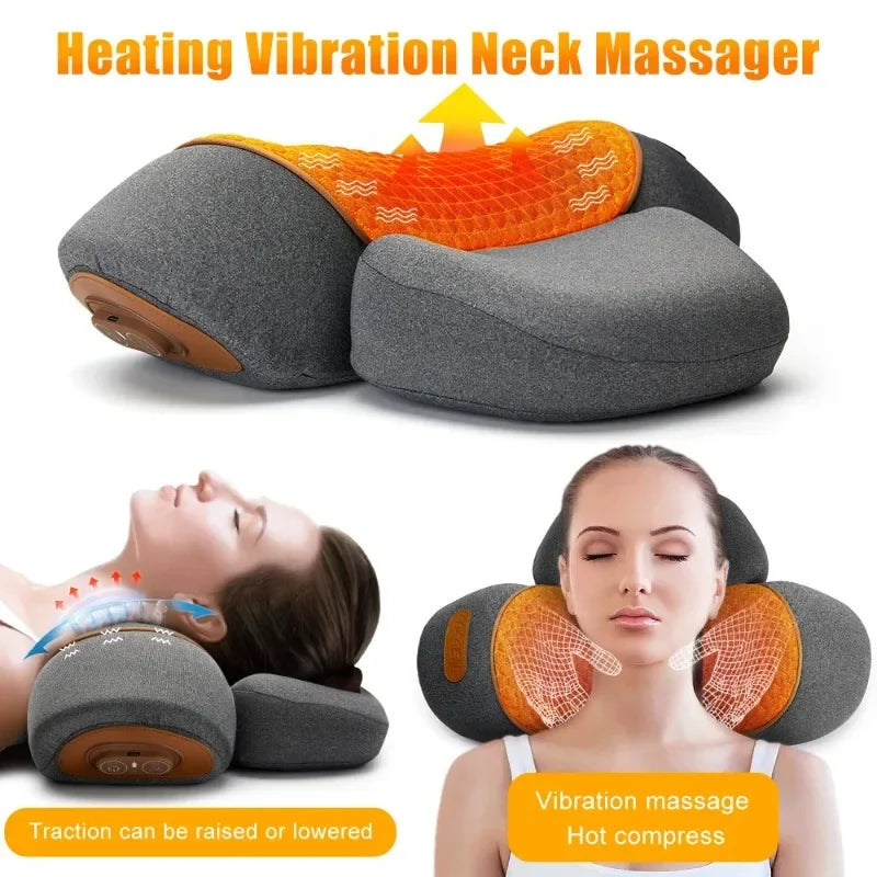 Elektrisk nakkemassager med varme i minimalistisk design