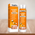 Proposed Negléra orange nail spray design using NailPure bottle style